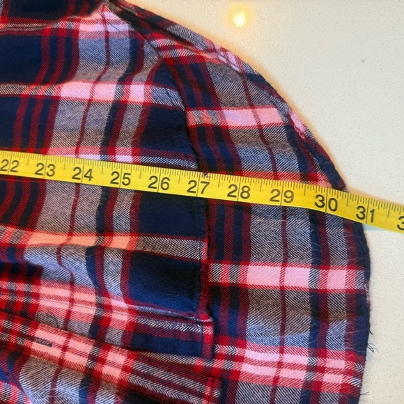 Velvet Heart Women’s Plaid Flannel Button Down Shirt‎ Red Navy Gray Size M - Picture 10 of 11
